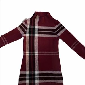 2/$15 LE CHATEAU | Plaid Mock Neck Mini Dress